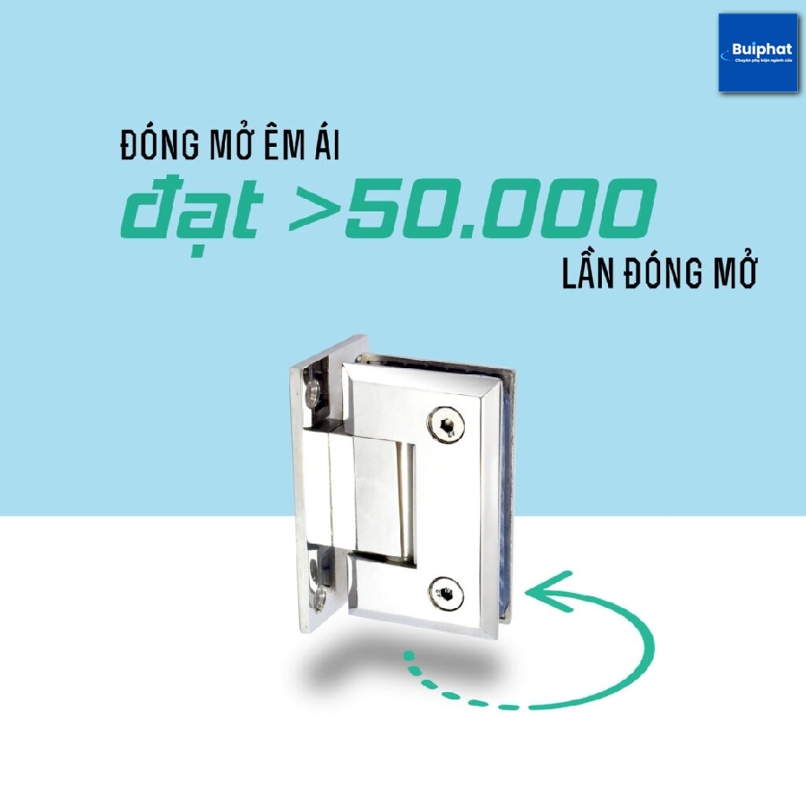 bản lề vách tắm kính đóng mở êm ái >50.000 lần
