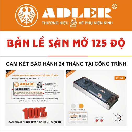 Bản lề âm sàn Adler D1500
