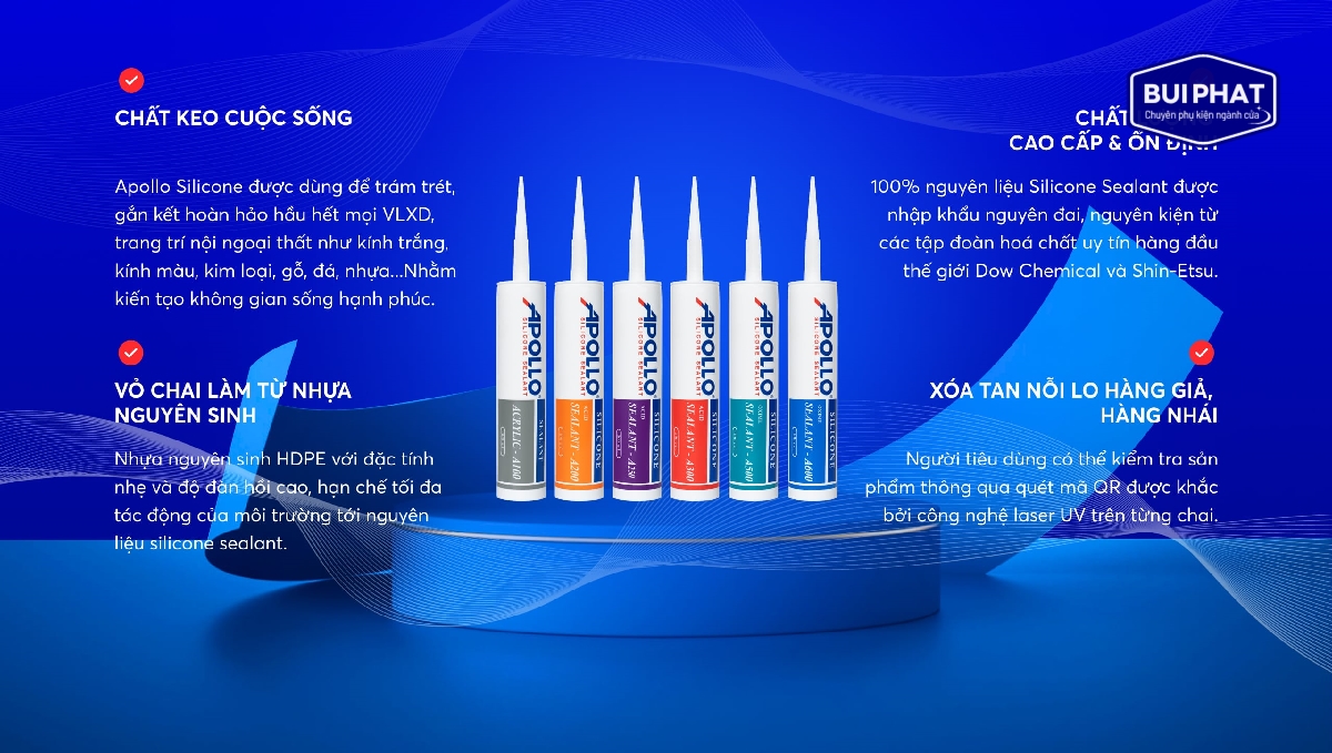 keo dán kính cửa nhôm, cửa kính các loại