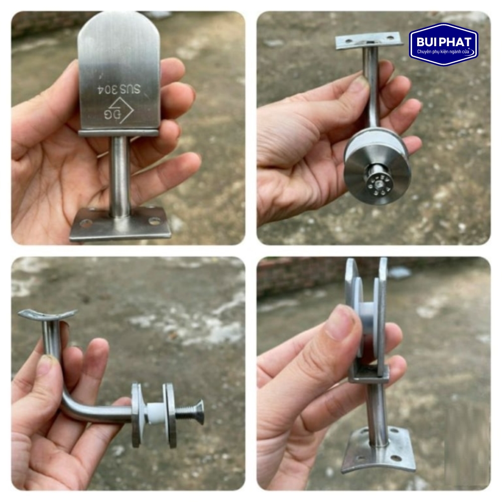 trụ kẹp kính cầu thang