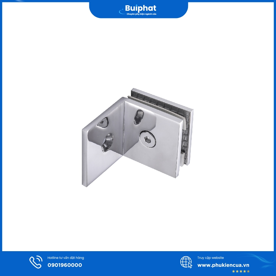 Kẹp định vị 90 độ tường kính