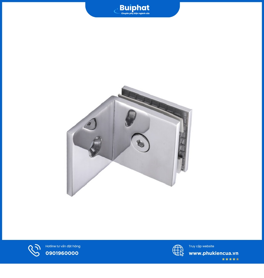 Kẹp định vị 90 độ tường kính
