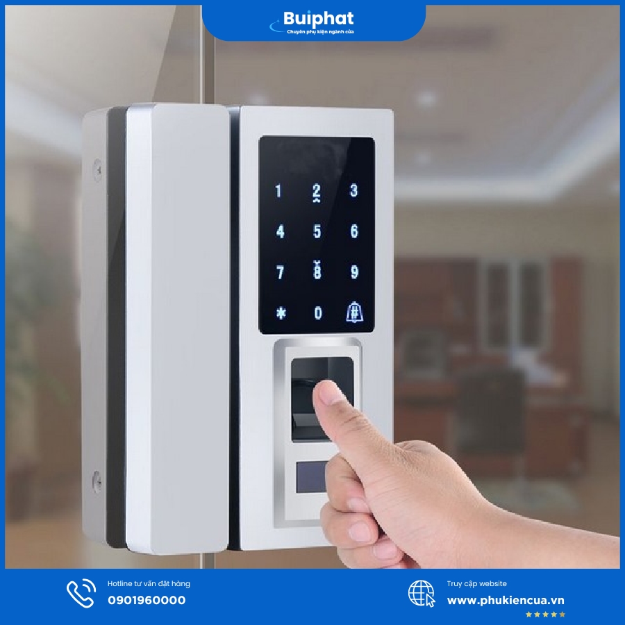 Khóa vân tay cửa kính