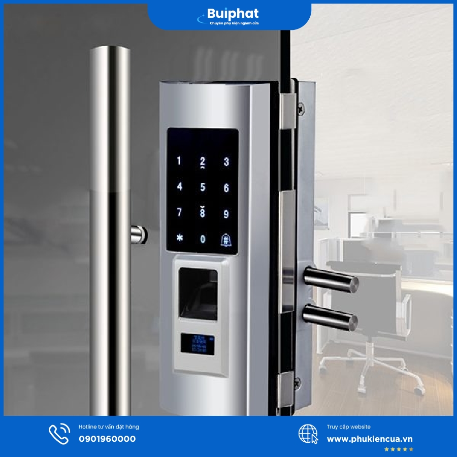 Khóa từ cửa kính cường lực