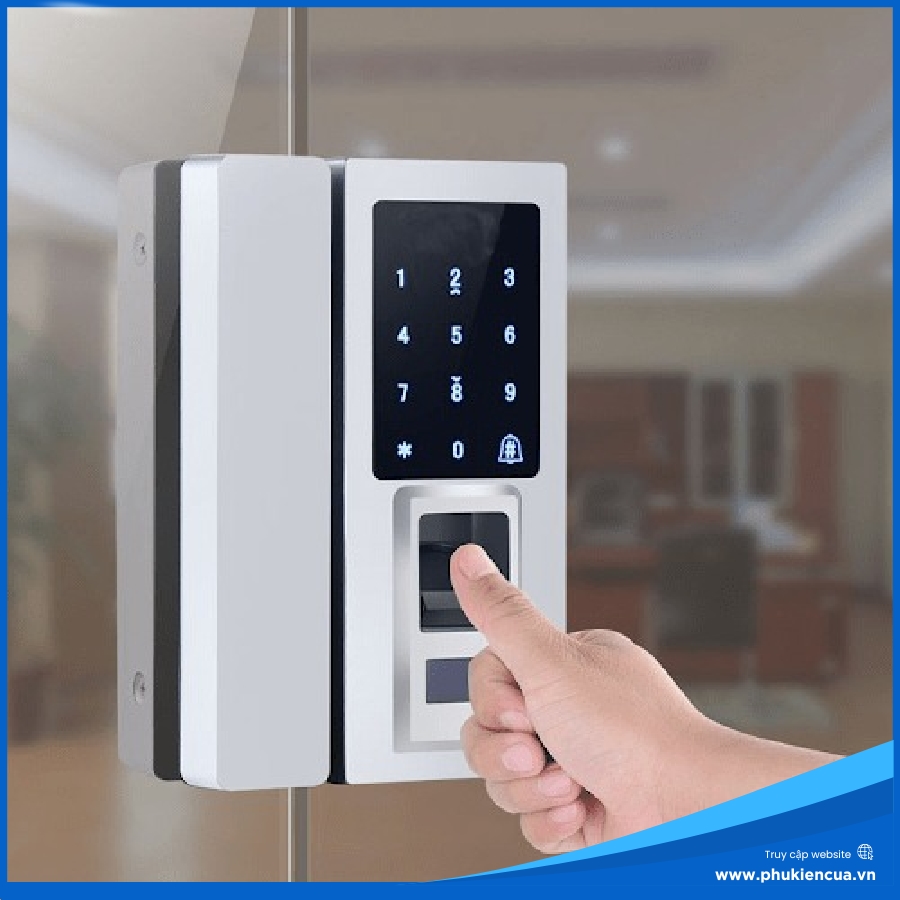 Khóa vân tay cửa kính cường lực