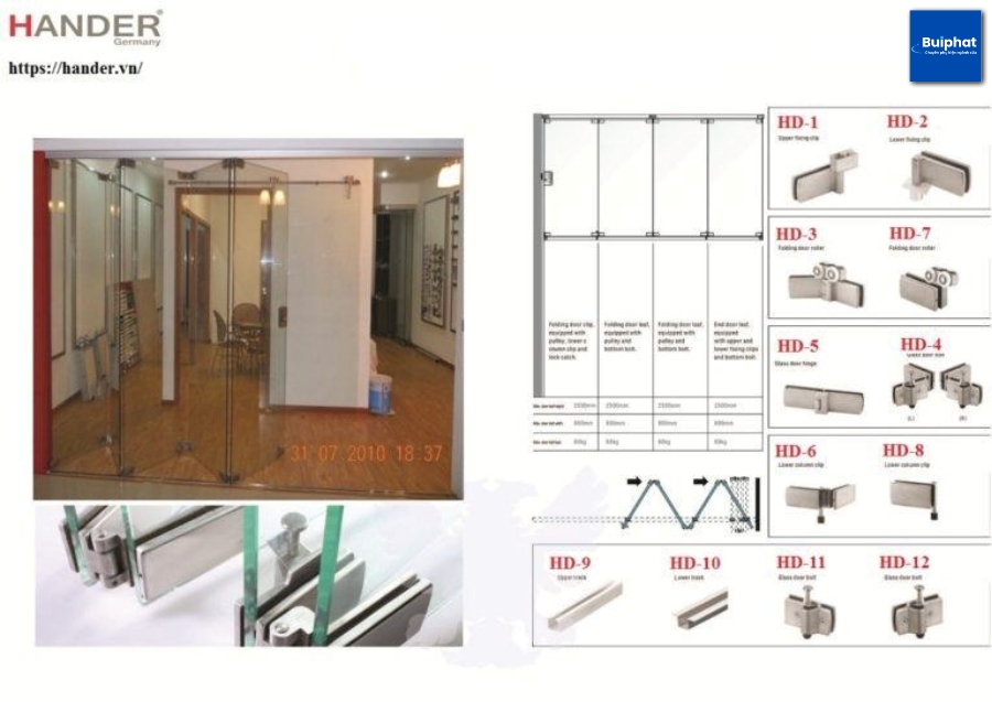 Phụ kiện cửa kính xếp trượt