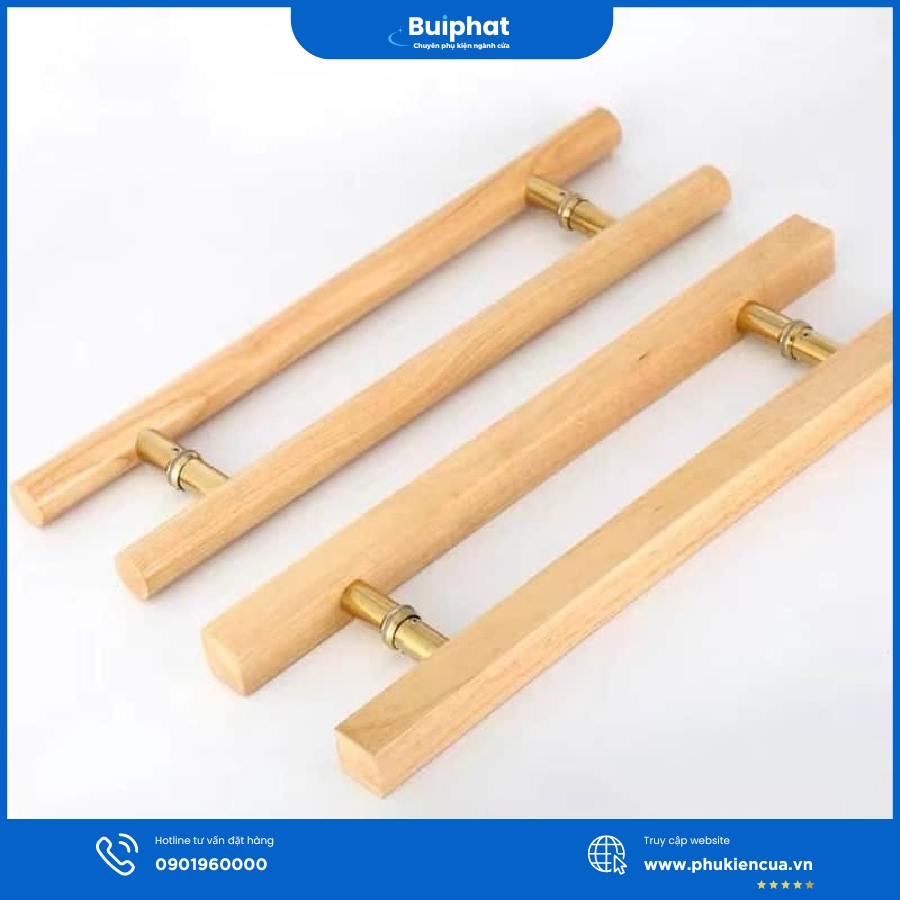 Ưu điểm của tay nắm cửa kính cường lực bằng gỗ