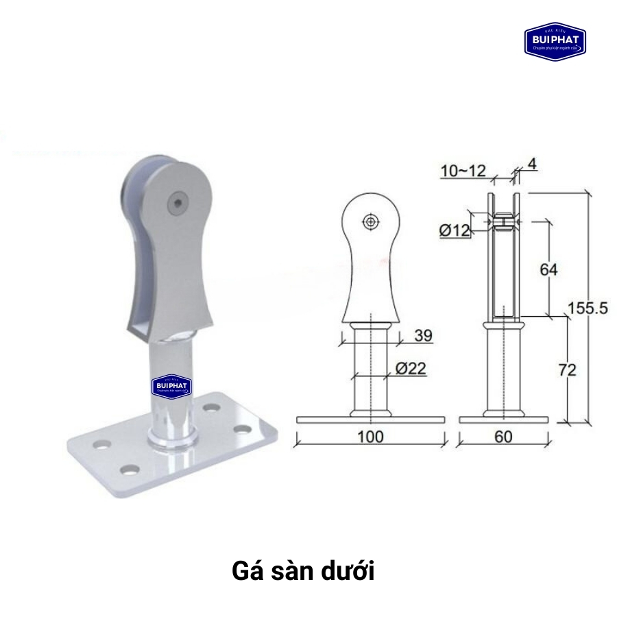 Gá sàn dưới trụ cầu thang
