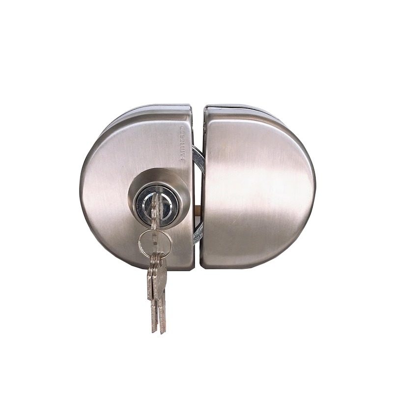Khóa ngang cửa kính 2 cánh hình bán nguyệt